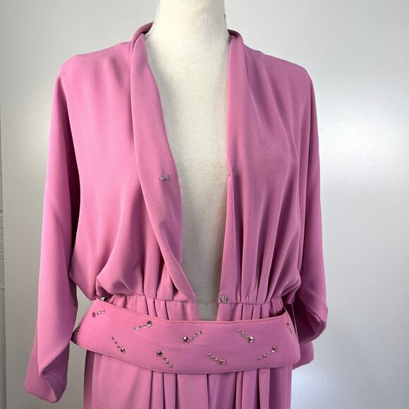 Handmade Vintage 70s/ 80s Maxi Dress Pink - Picture 6 of 9